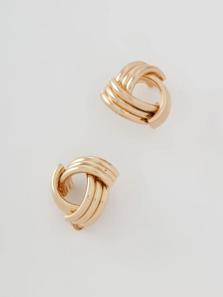 Gold-colored earrings