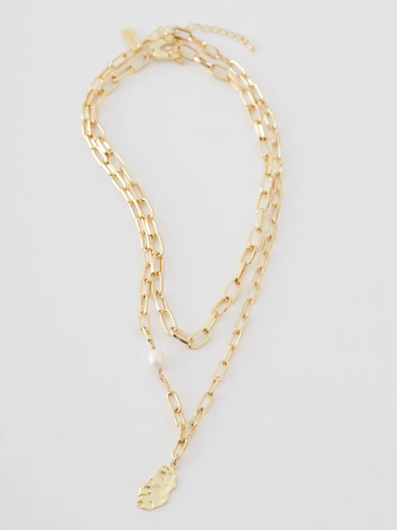 Cascade necklace in gold color