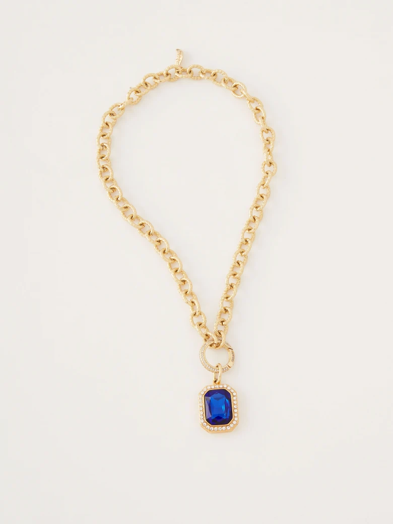 Elegant necklace with cobalt pendant
