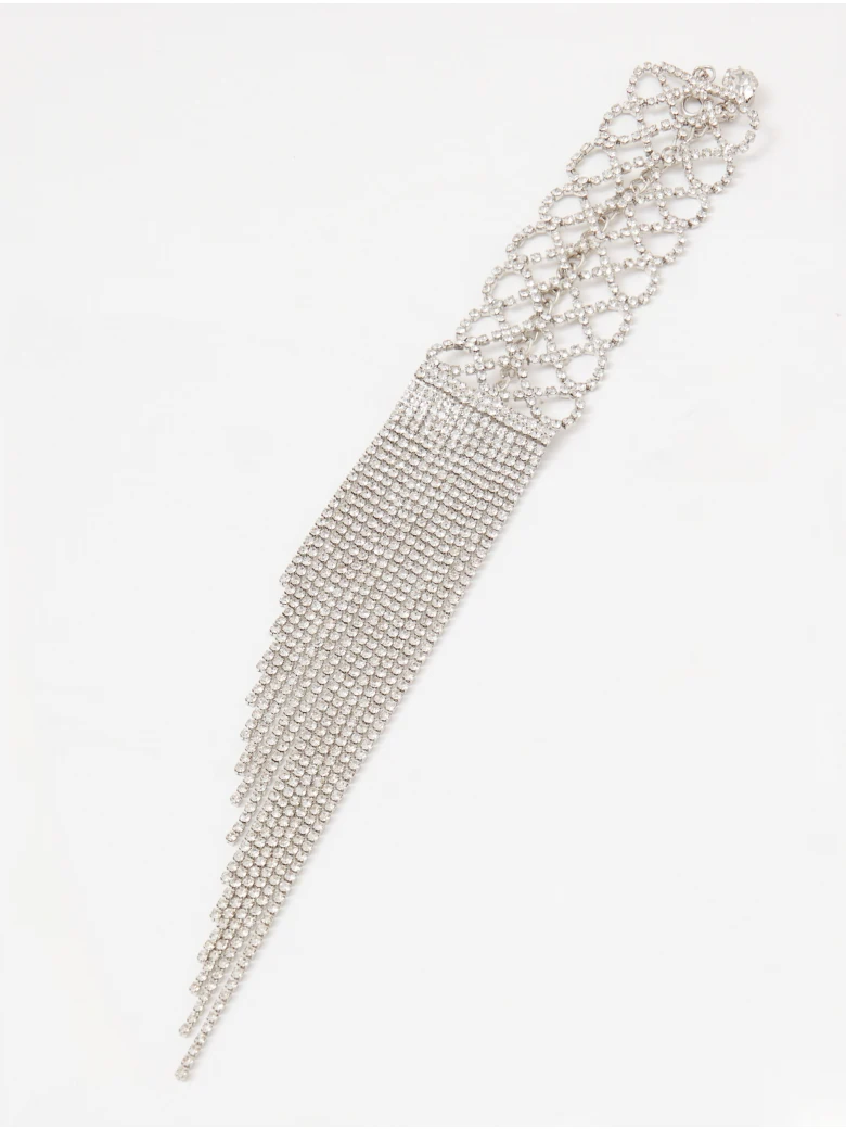 Silver-colored bracelet with glass beads