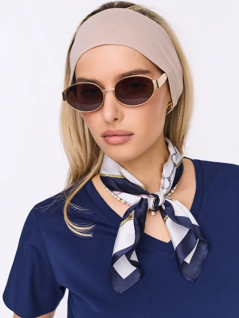 Beige cotton headband