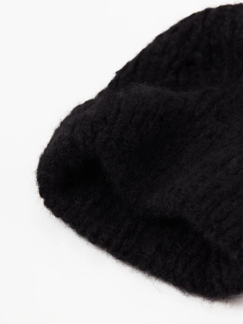 Graphite striped alpaca hat