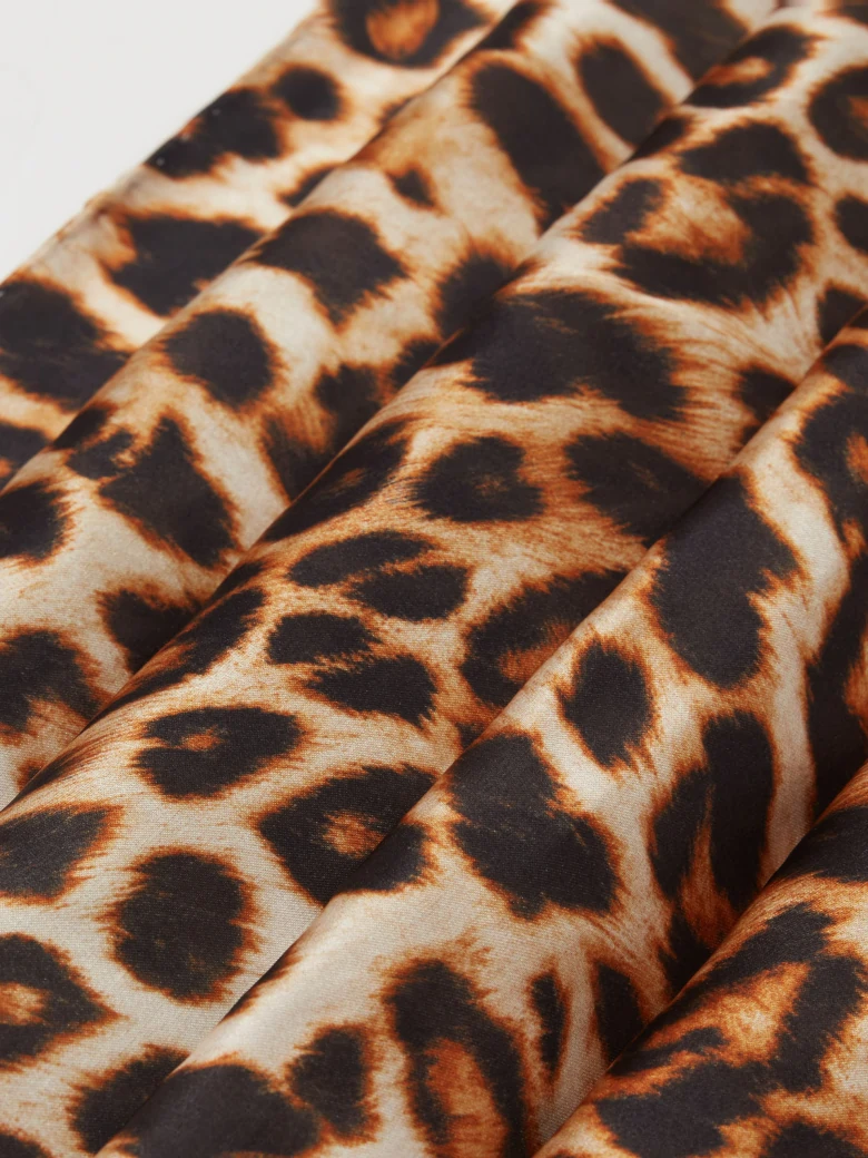 Large silk leopard print scarf