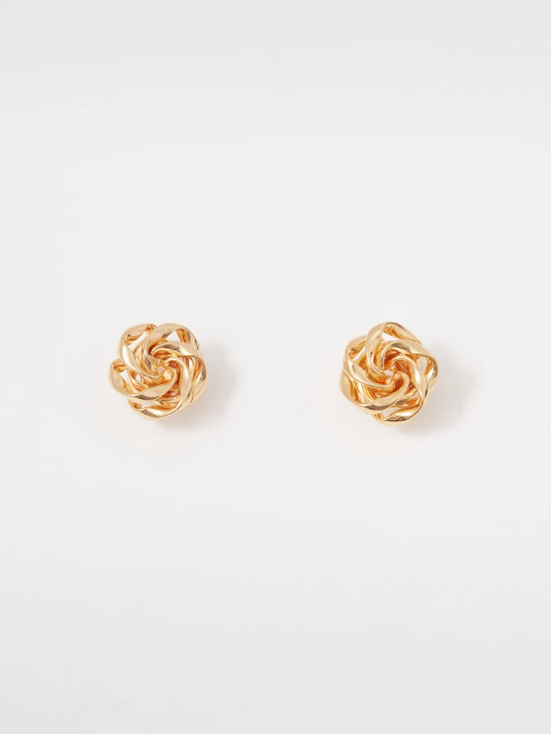 Braided flower earrings