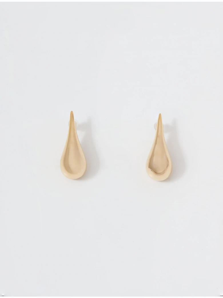 Large gold-plated drop earrings