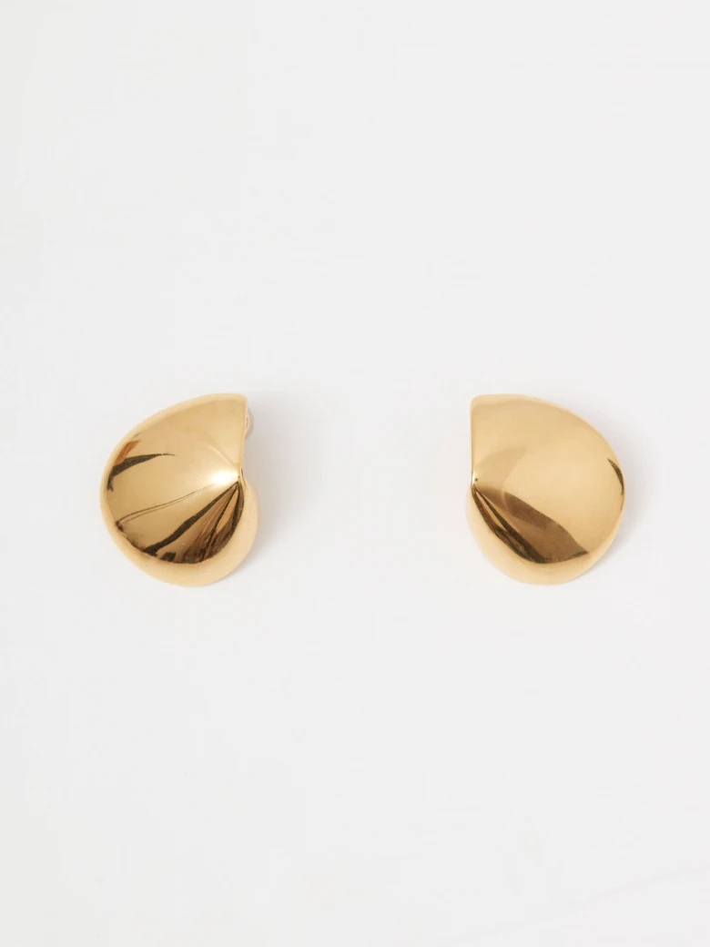Gold-plated drop-shaped earrings