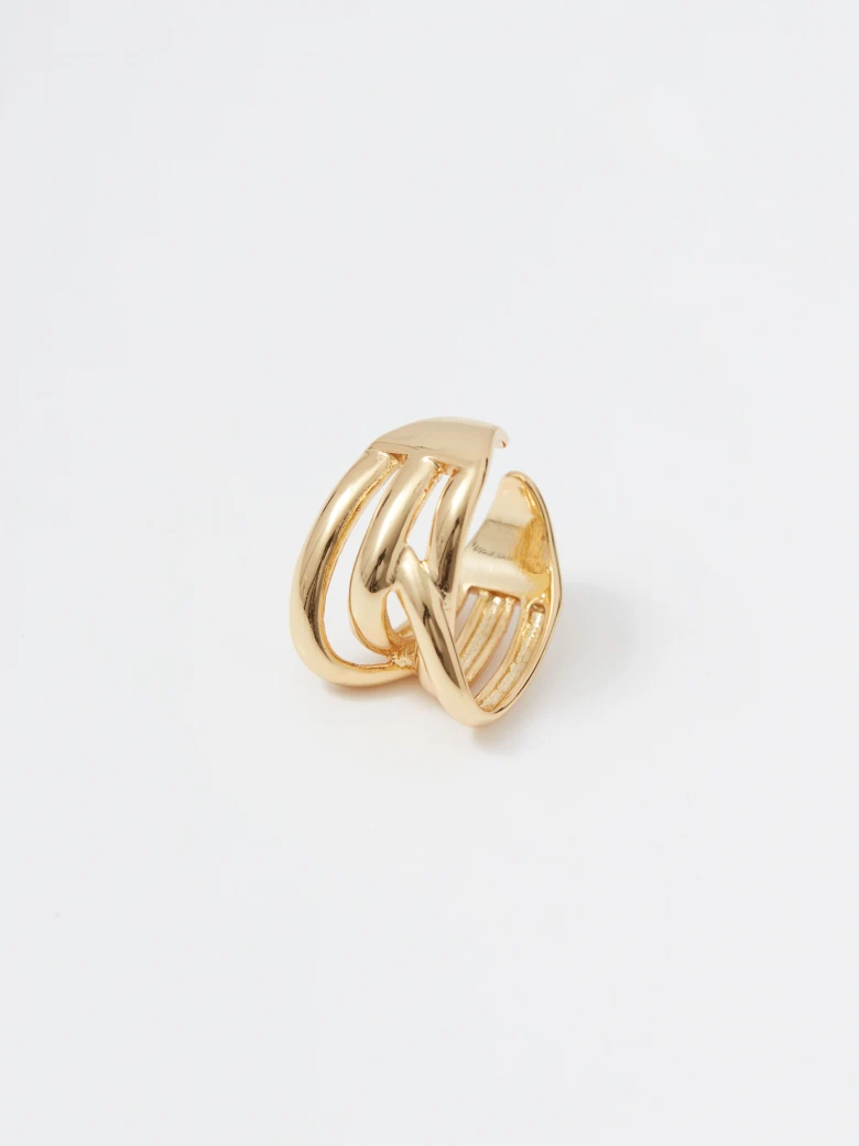 Modern gold-plated ring