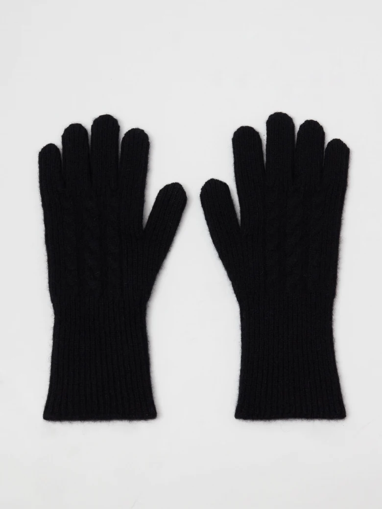 Cashmere gloves in black