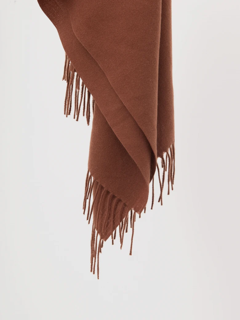 Chocolate scarf with wool and cashmere