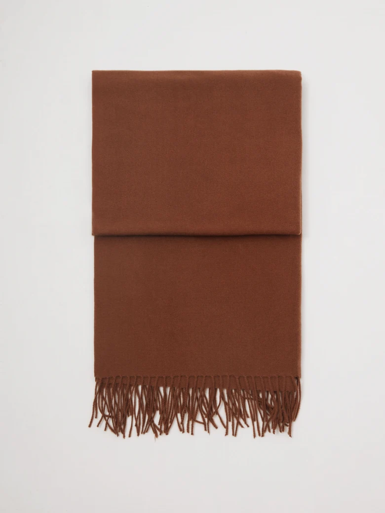Chocolate scarf with wool and cashmere