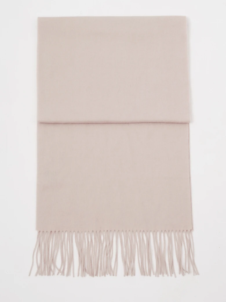 Creamy wool scarf with cashmere blend