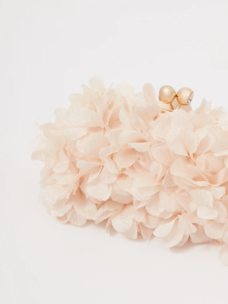 Textured handbag in the form of flower petals