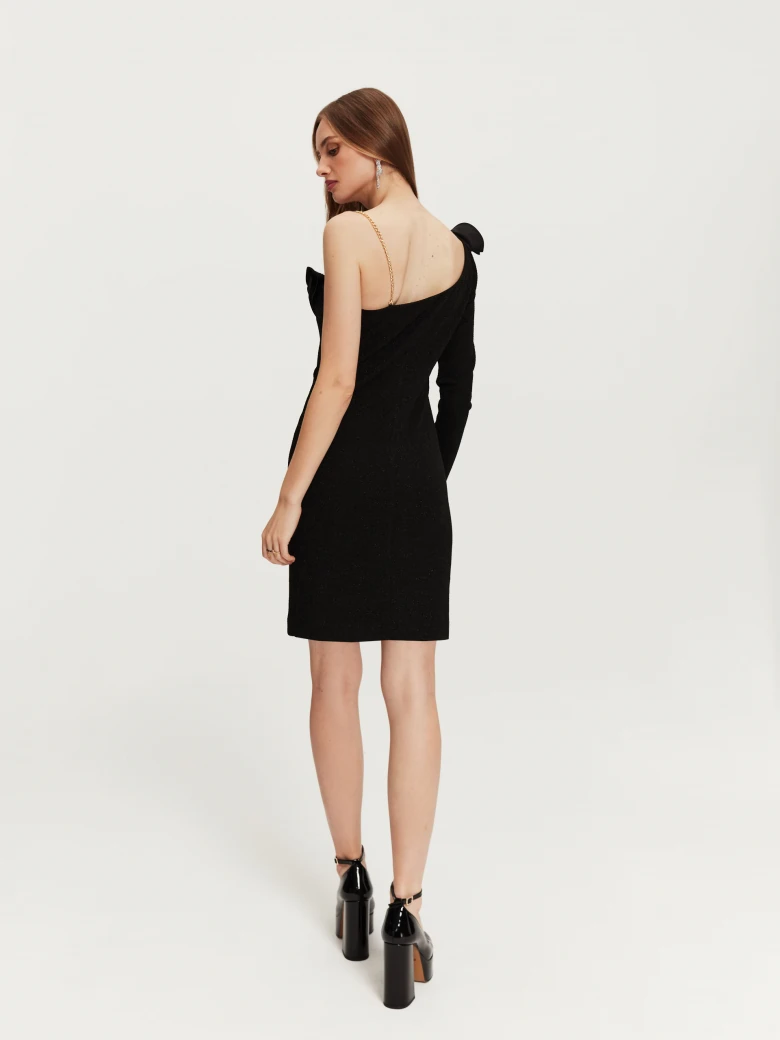 Black strapless dress