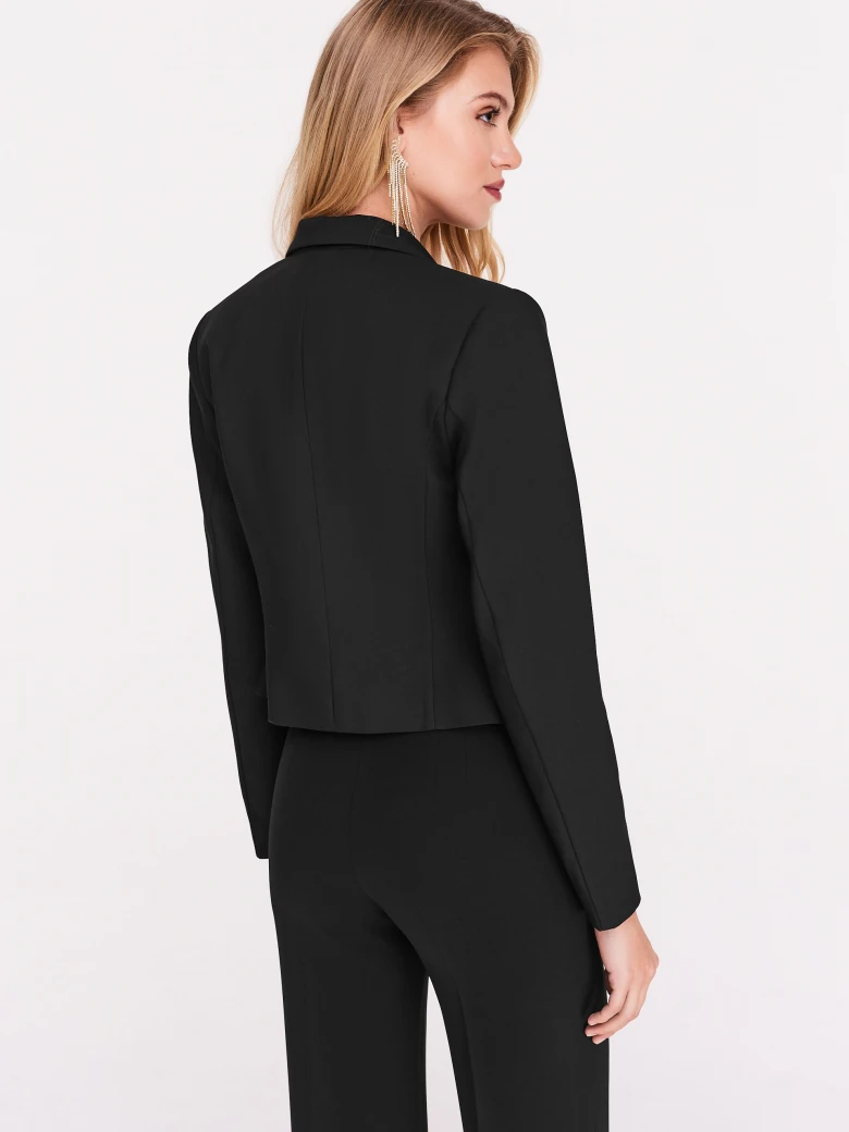 Short black jacket with rose