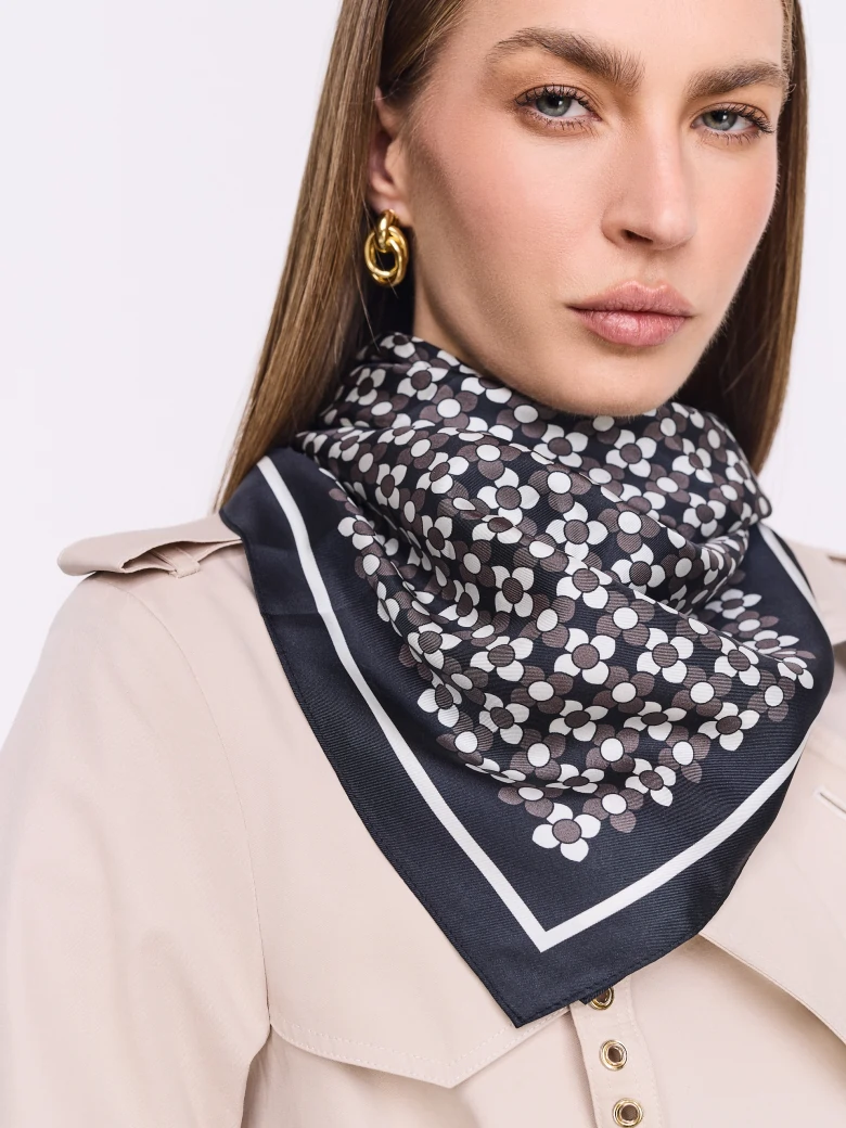Silk floral scarf