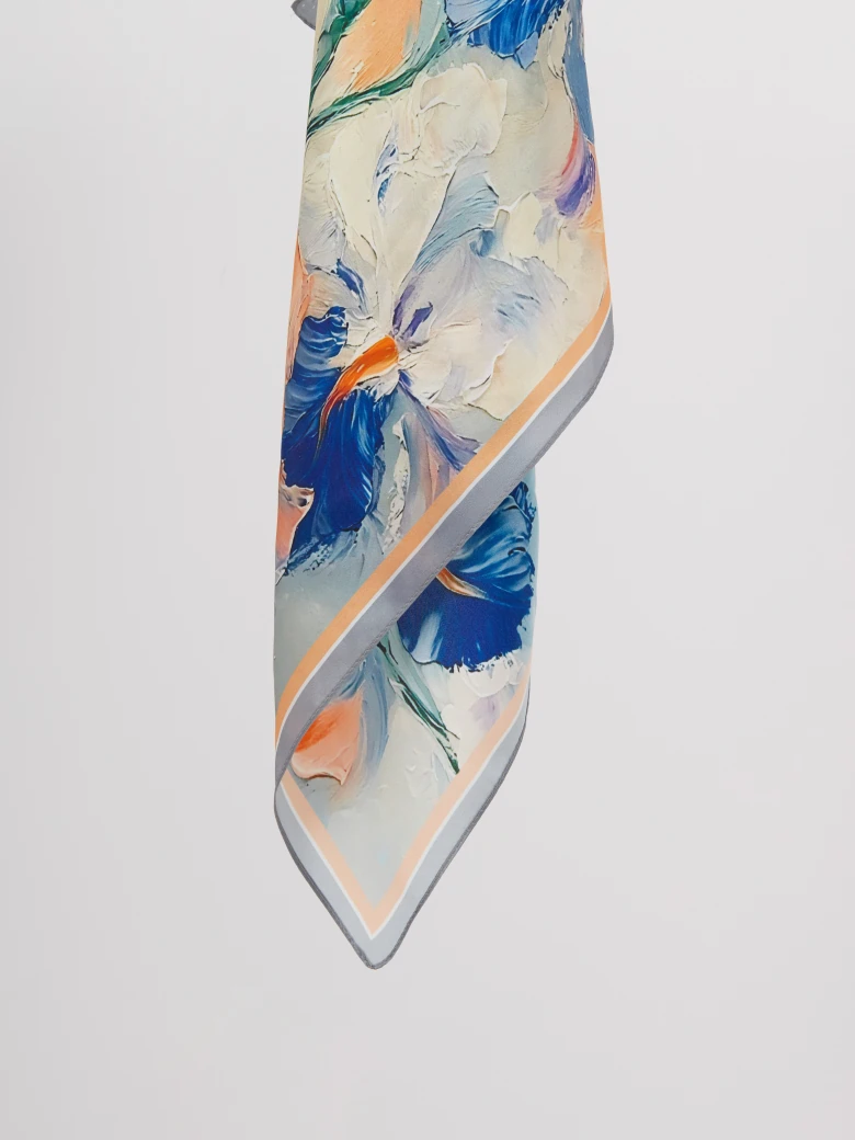 Silk scarf with a floral print