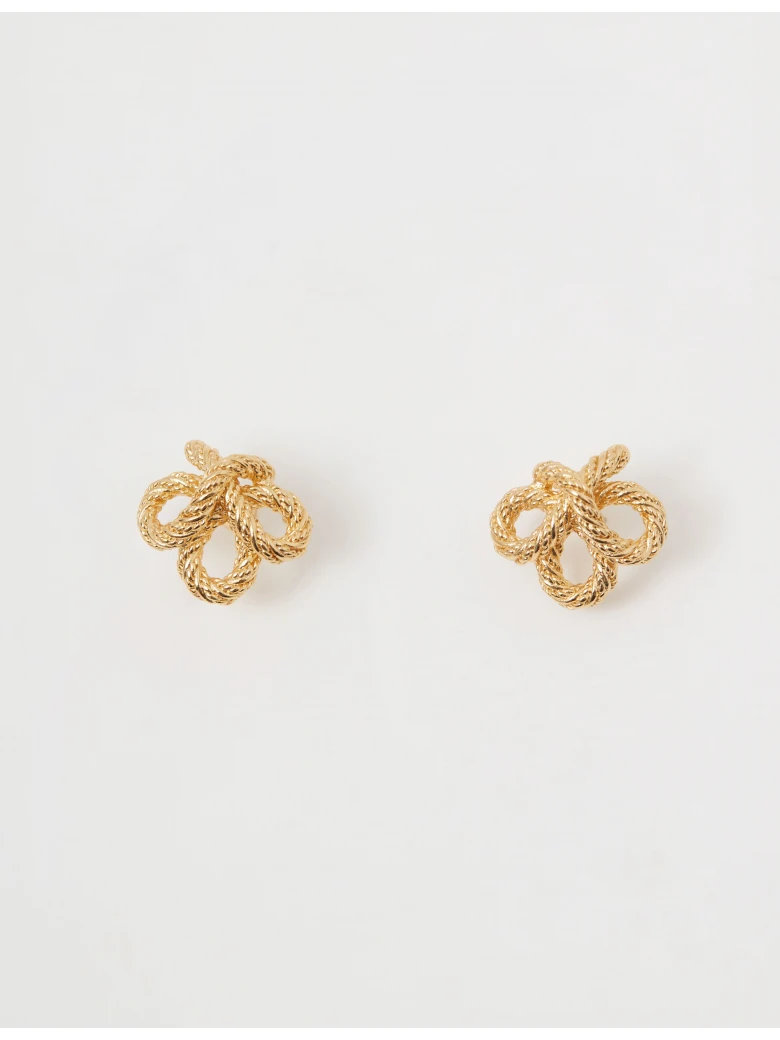 Gold-plated earrings in the shape of knots