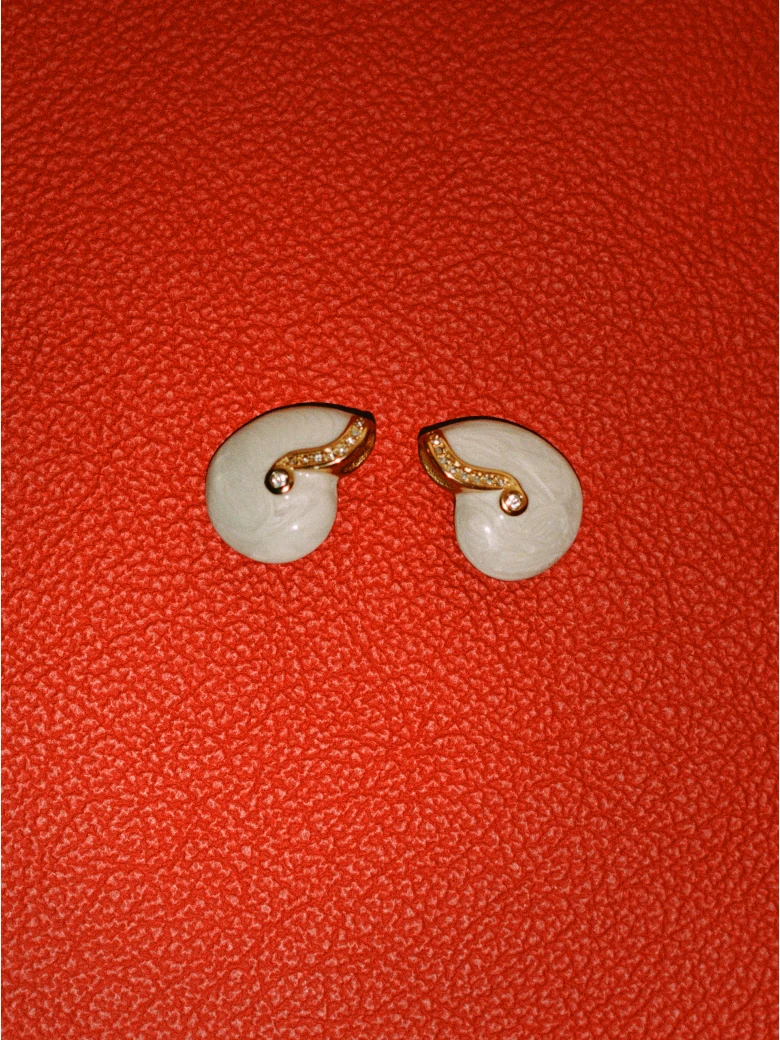 Gold-plated earrings with cubic zirconia