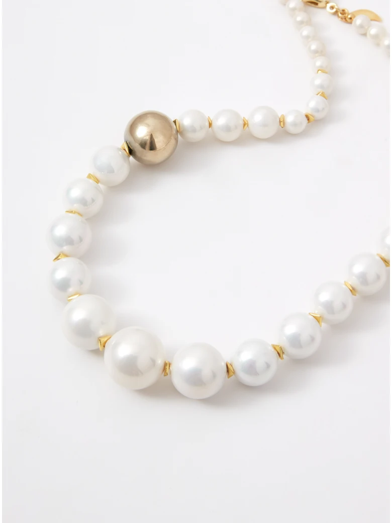 Majorca Pearl Necklace with Hematite