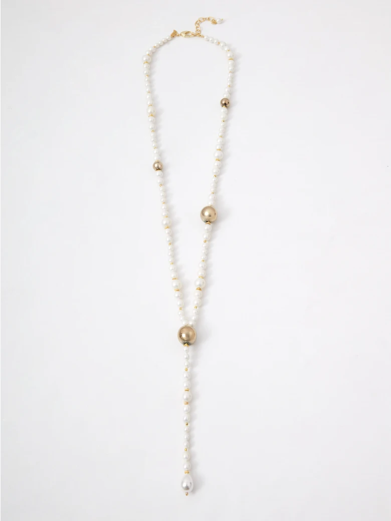 Majorca Pearl Bow Necklace