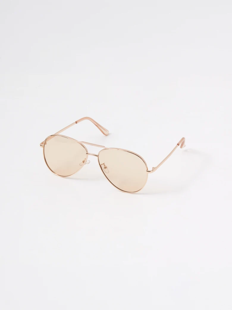Gold-colored sunglasses