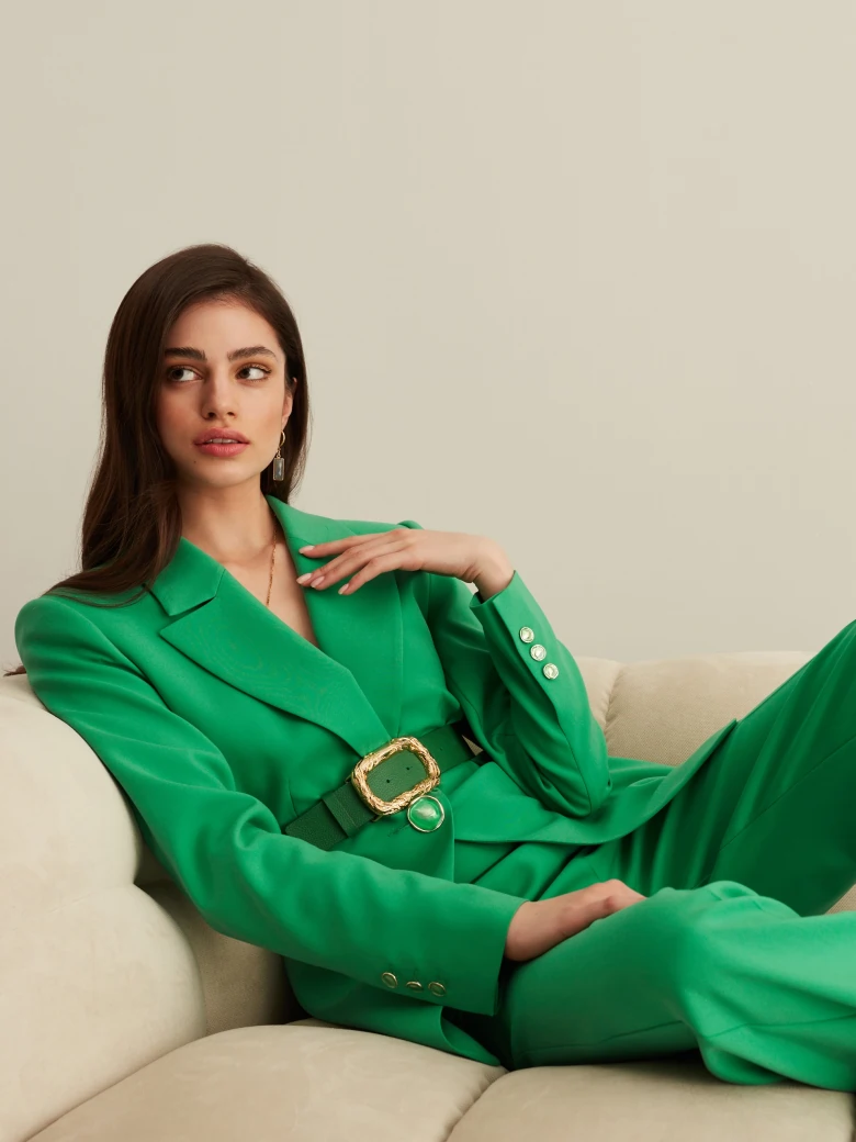 SINGLE-BREASTED GREEN JACKET