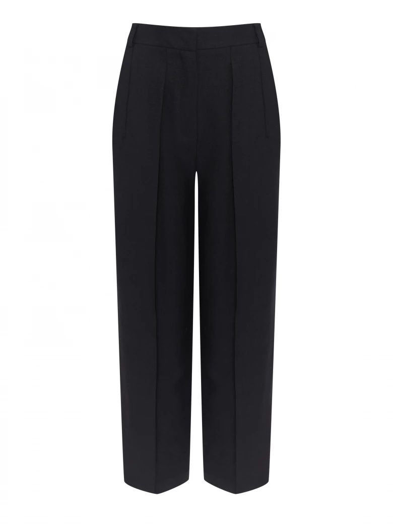 Elegant high-waisted pants in graphite