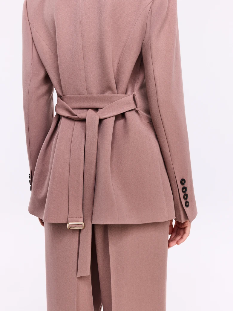 Jacket with a belt at the waist