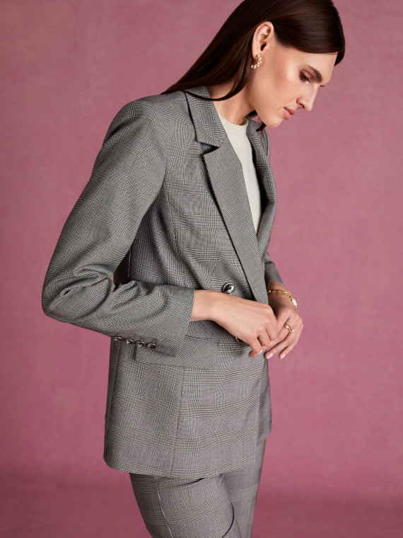 Classic grey checked jacket