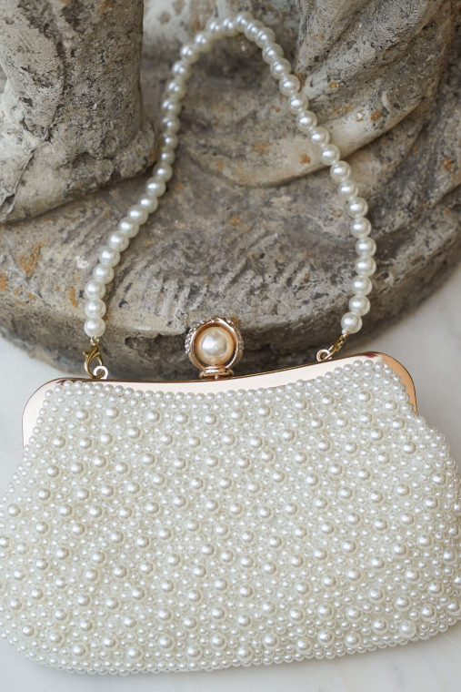 Pearl clutch bag