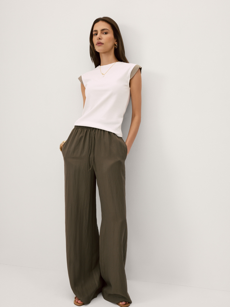 White blouse with decorative sleeves