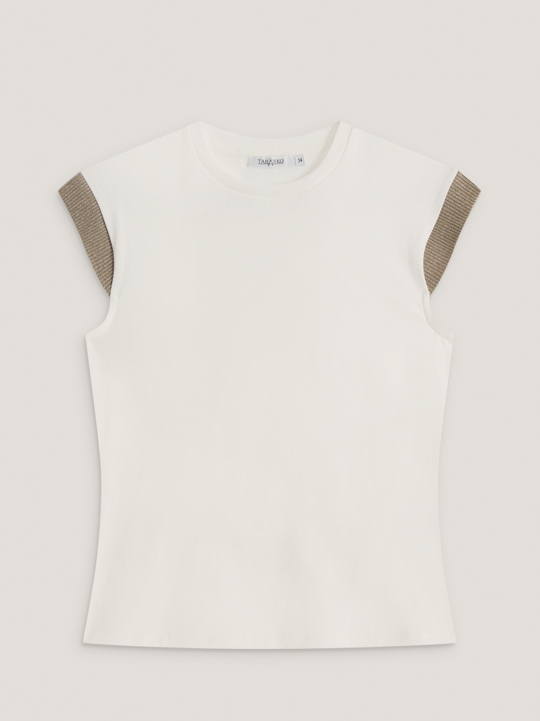 White blouse with decorative sleeves