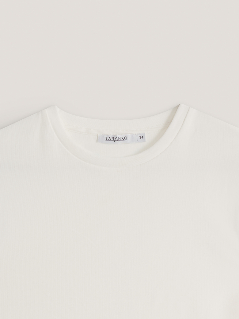 White blouse with decorative sleeves